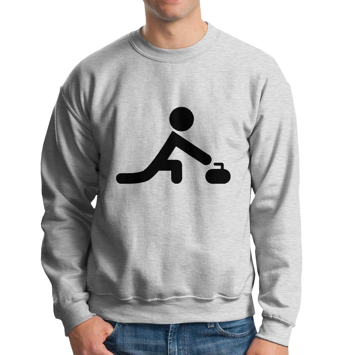 LLiYing-D Men's Casual Long Sleeve Curling Sweater T-Shirt - Comfortable Knit Pullover for Golf, Outdoor Activities & Everyday Wear