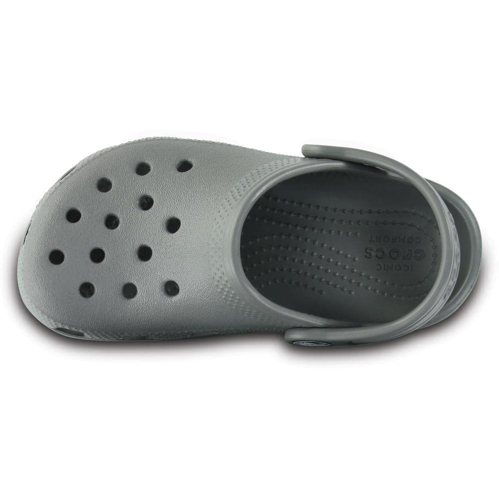 Crocs Unisex-Child Classic Clogs | Slate Grey | Comfortable Lightweight Kids Shoes | Size 11 Little Kid | Perfect for School, Playground & Outdoor Activities