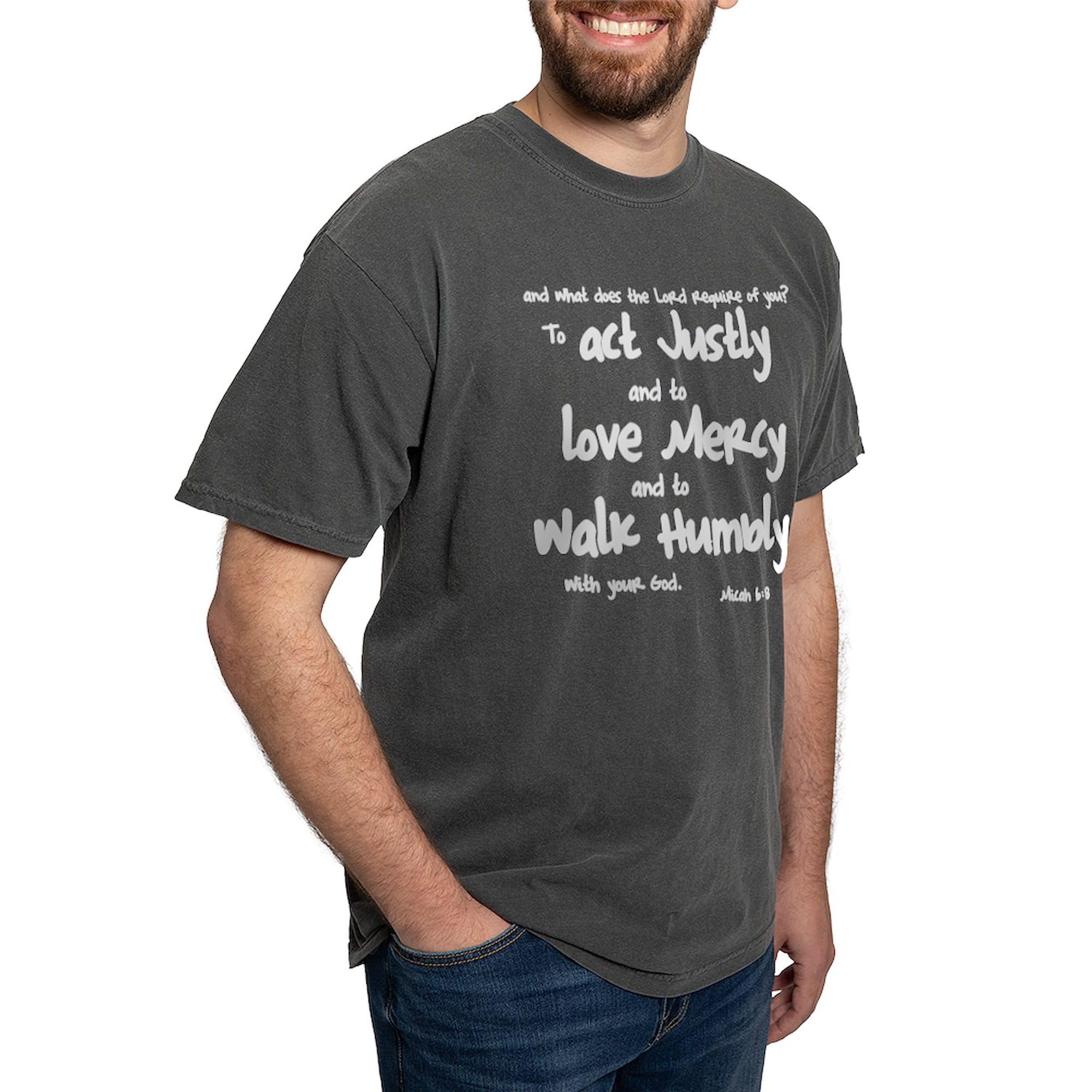 Micah 6:8 Bible Verse Men's T-Shirt - Comfort Colors Christian Apparel for Church, Worship & Daily Wear