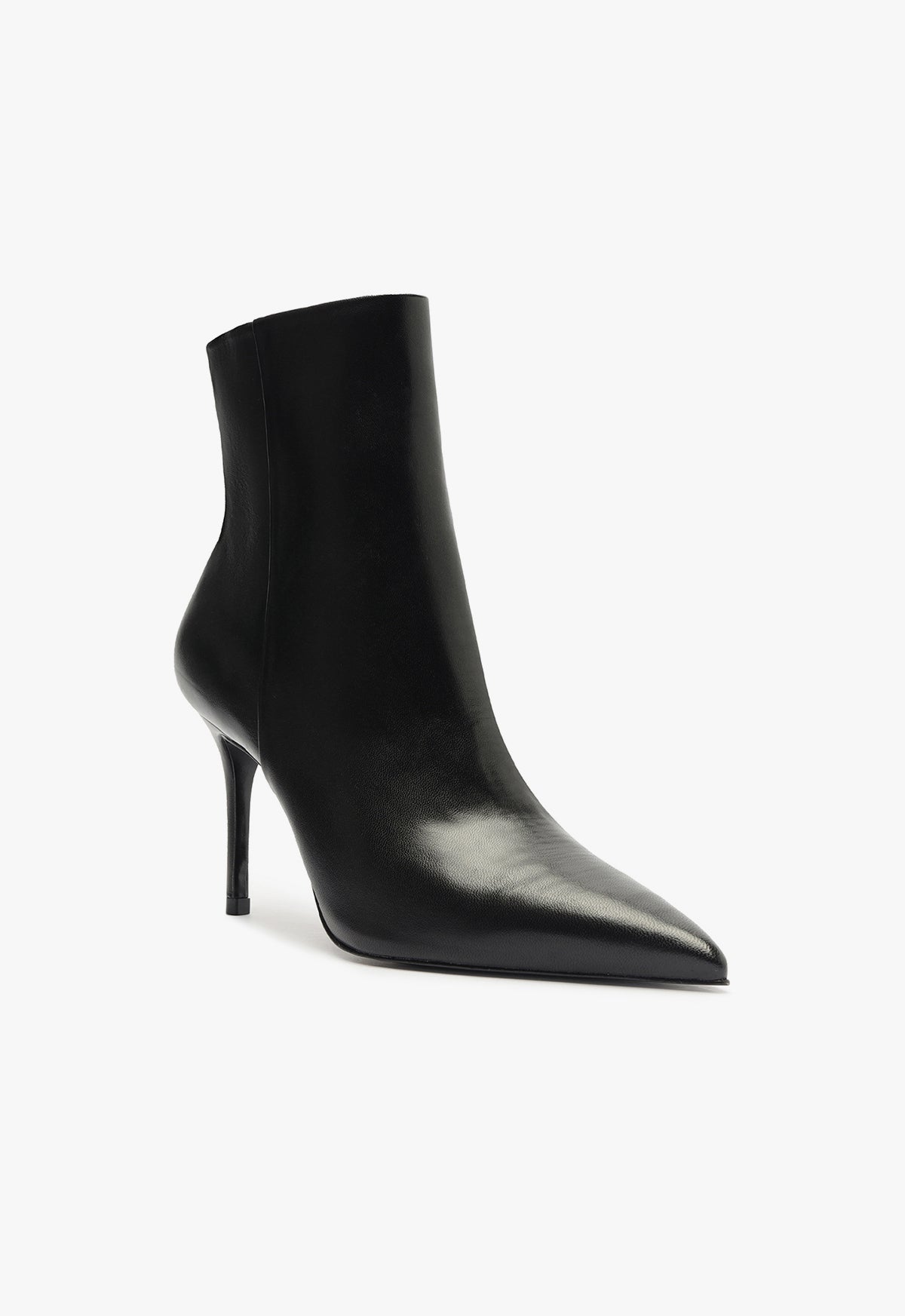 Mikki Women's Nappa Leather Booties with High Heel - Stylish Ankle Boots for Fall & Winter Fashion (S2205900020005) | Perfect for Office, Parties & Night Out