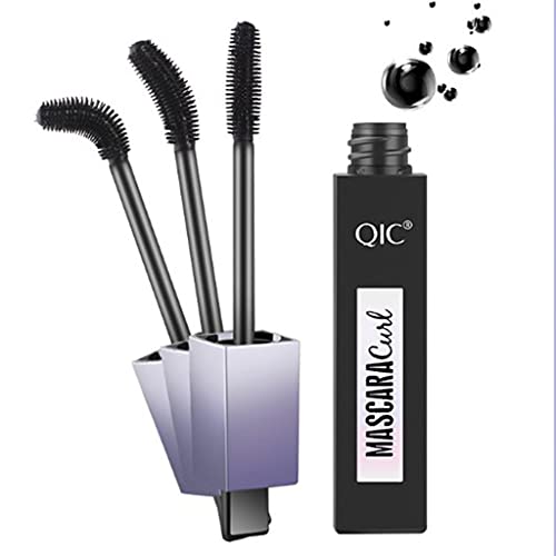 QIC Mascara 2021 - Lash Sensational Washable Mascara in Blackest Black | Waterproof, Thickening & Curling Mascara with Rotating Brush | Silky Smooth Eyelash Extension Supplies for Everyday Wear, Date Night & Special Occasions