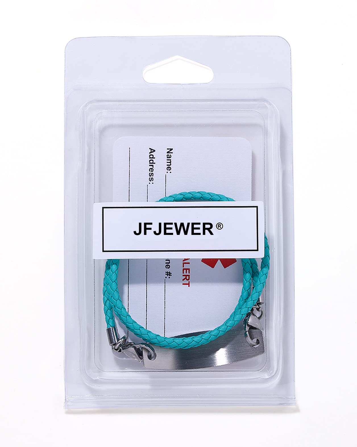 Custom Engraved Medical Alert Bracelets for Women & Men - 3-Layer Black Braided Leather Link ID Bracelet with Free Personalization | Perfect for Diabetes, Allergies & Emergency Medical Identification