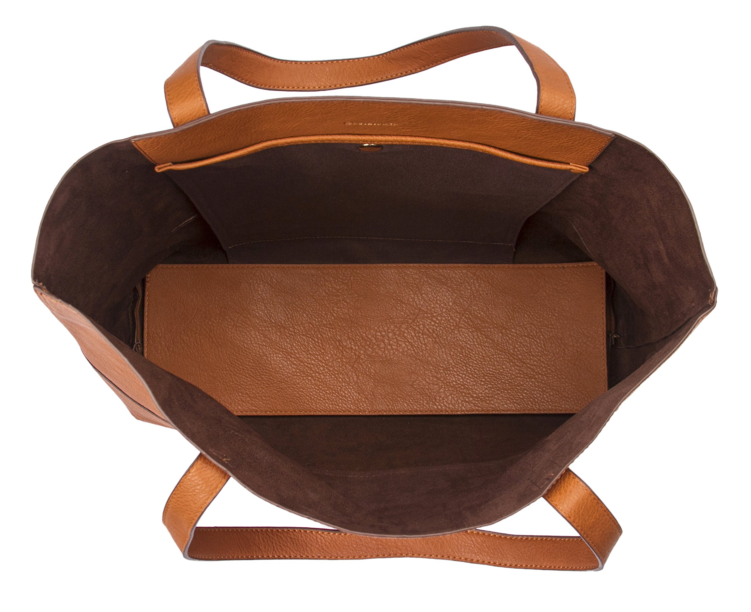 Stylish Large Vegan Leather Tote Bag for Women - Slouchy Open Top Shoulder Purse | Perfect for Work, Travel & Everyday Use