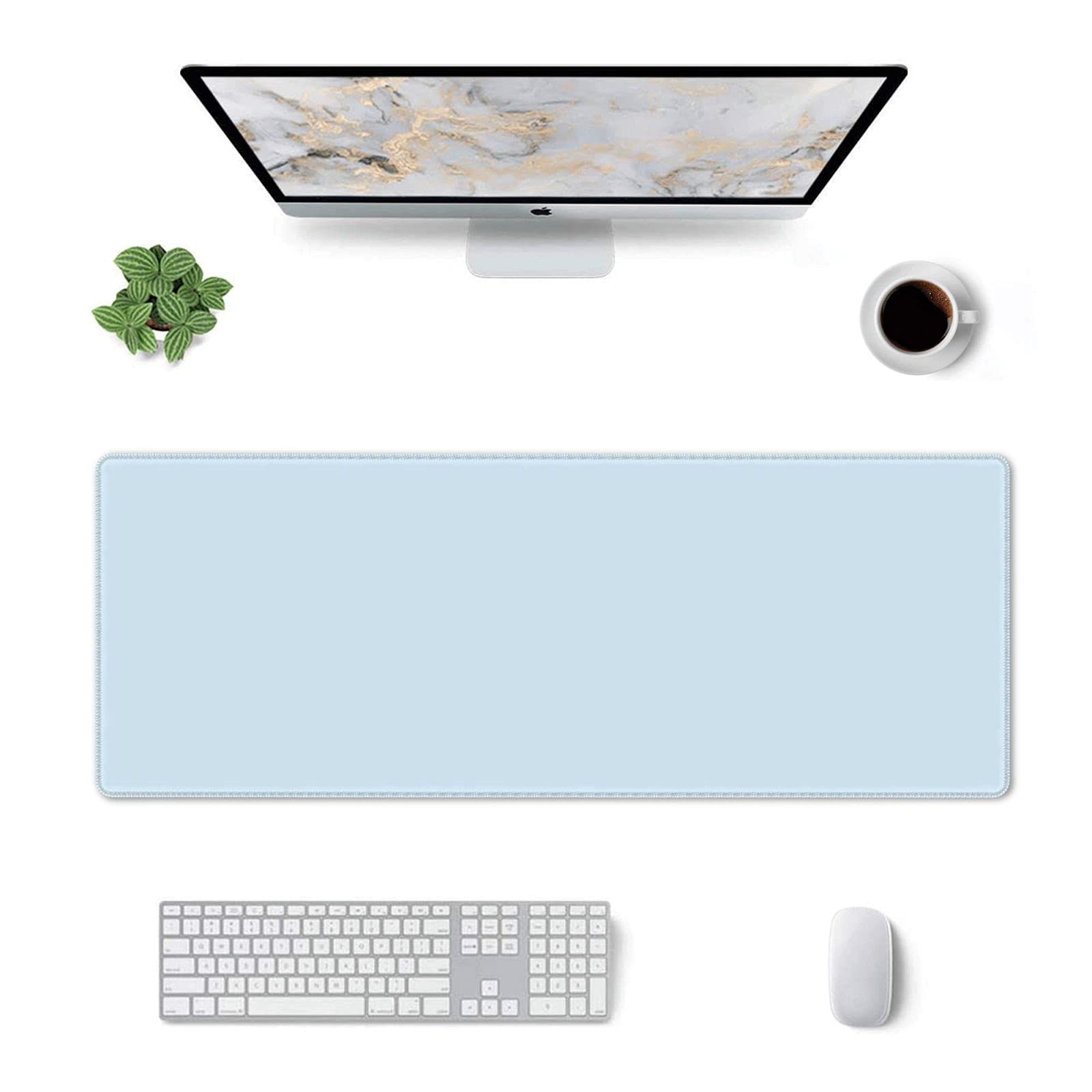 Light Blue Extended Large Gaming Mouse Pad XL - 31.5