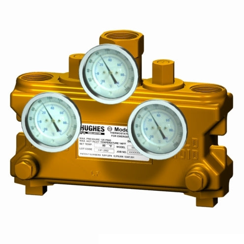 Hughes TMVM Thermostatic Mixing Valve for Safety Showers – Updated Part TMVM AC – Prevent Scalding & Freezing in Industrial & Emergency Wash Stations