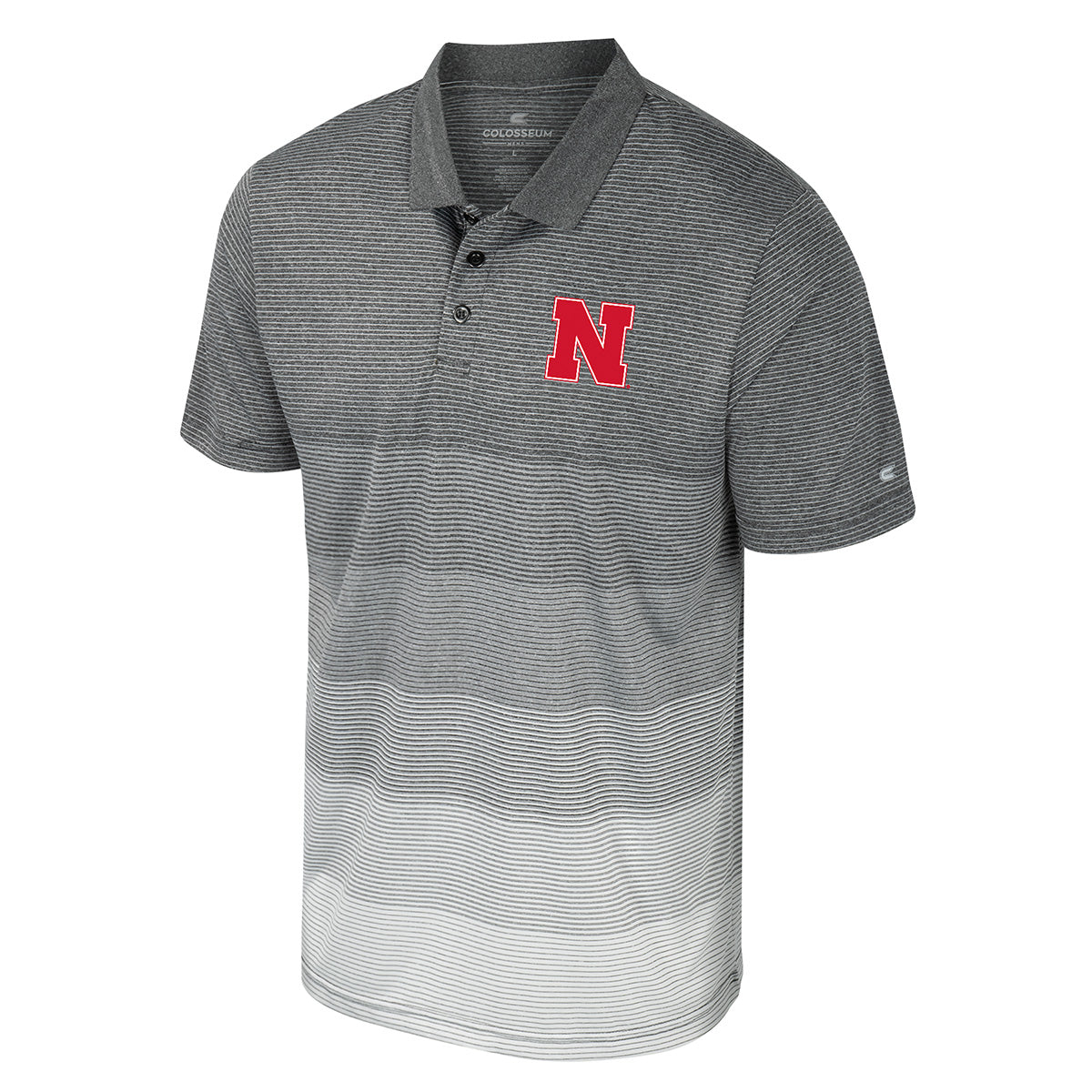 Men's Nebraska Huskers Striped Polo Shirt - Comfortable Cotton Blend, Breathable & Stylish for Game Day, Casual Wear & Outdoor Activities