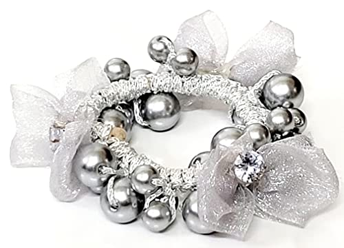 SILVER SCRUNCHIES