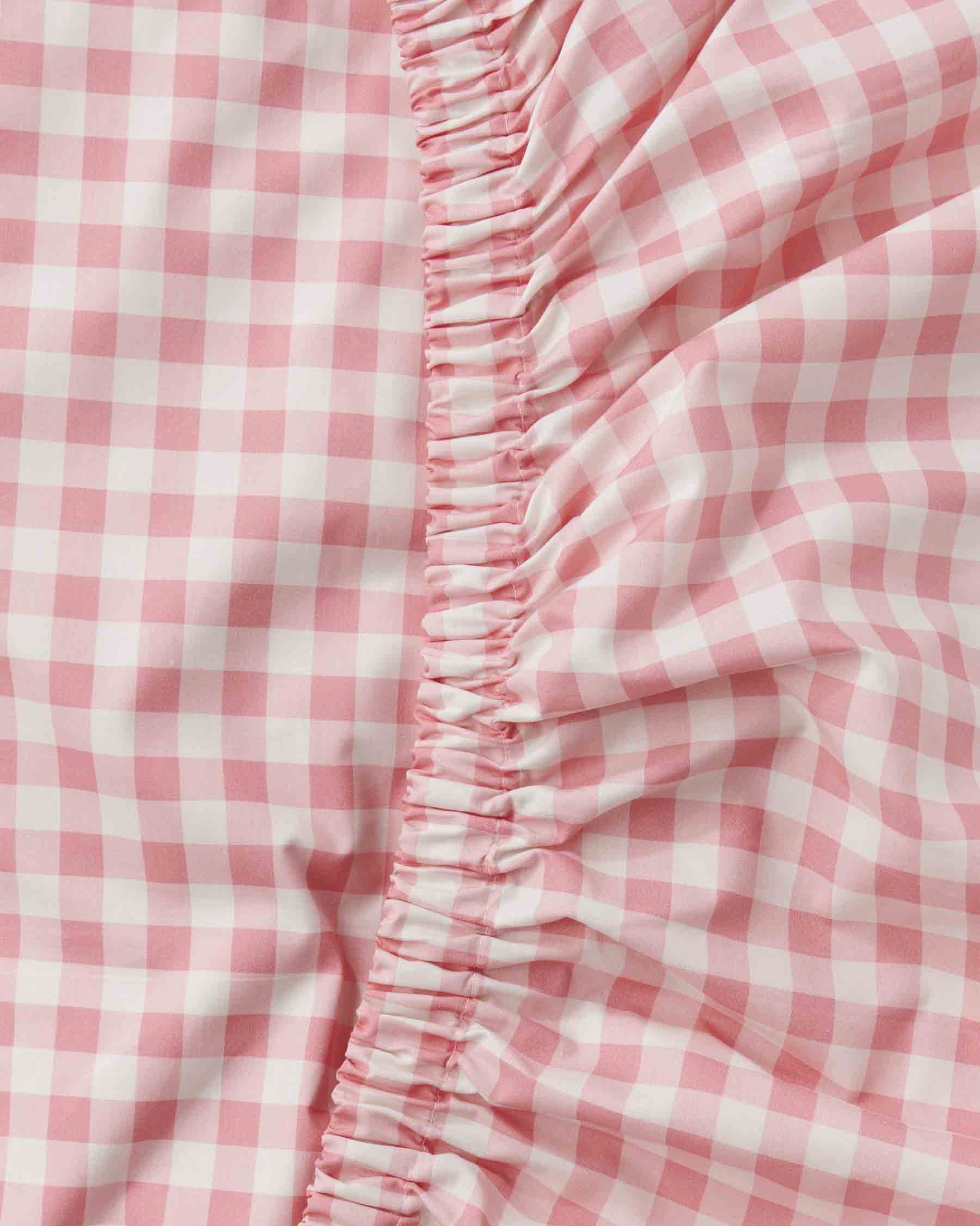 Gingham Candy Organic Cotton Fitted Sheet - Soft Breathable Crib Mattress Cover for Baby Nursery, Toddler Bed & Travel (US) - Perfect for Daycare, Home & On-the-Go Use