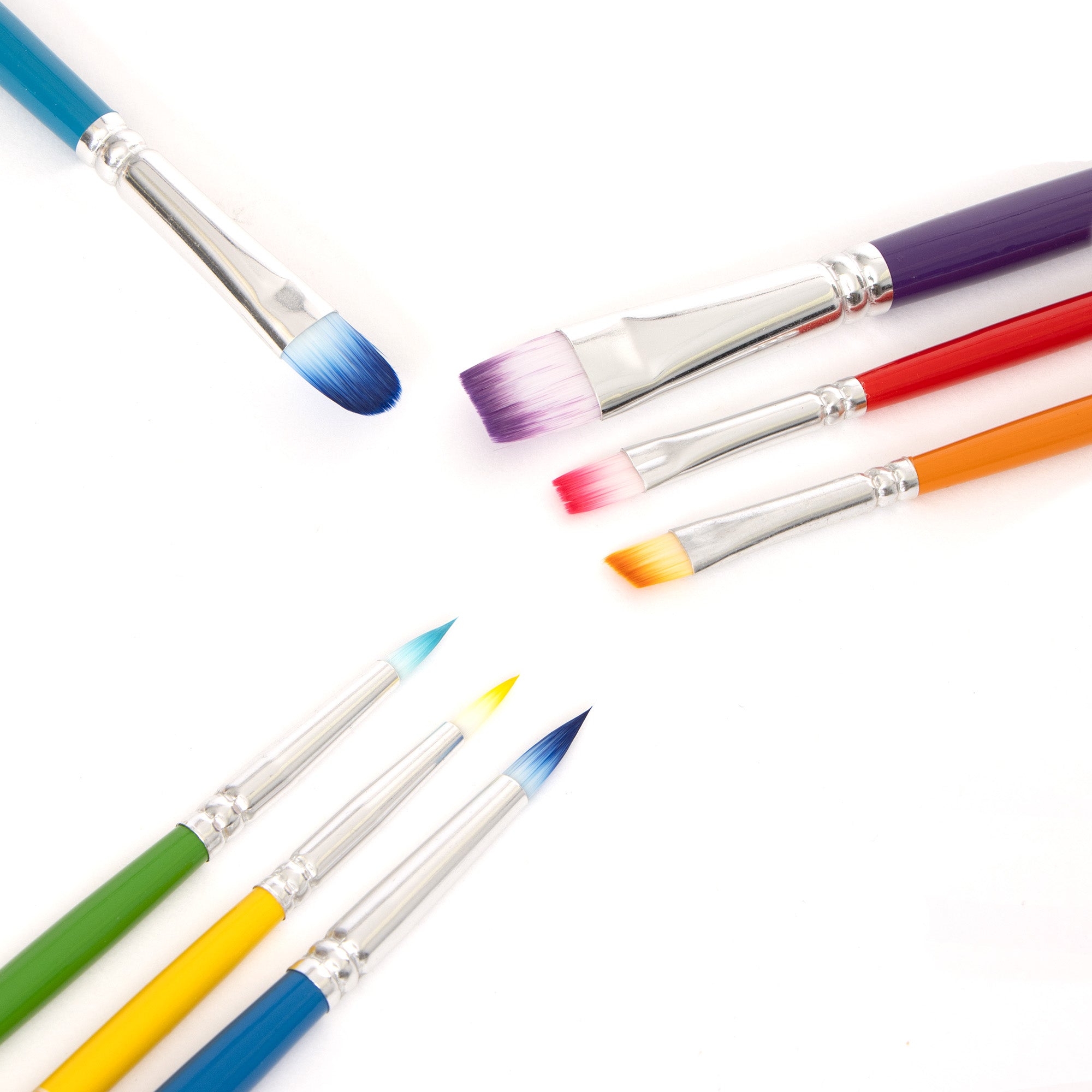 7 Pack Kids Paint Brushes - Non-Toxic, Washable Art Supplies for Children's Painting, Drawing & DIY Crafts - Perfect for School, Home & Classroom Activities