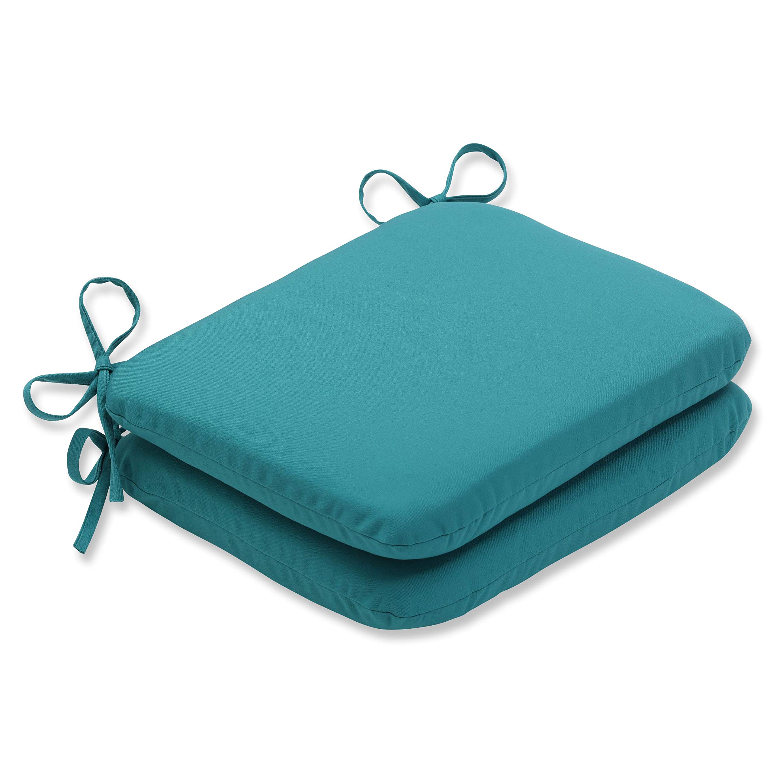 Premium Colefax Aquamarine Round Corner Seat Cushions - 18.5
