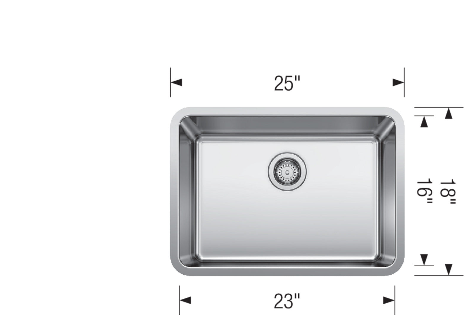 Blanco Formera 25 Medium Stainless Steel Single Bowl Kitchen Sink - 442766 | Durable & Stylish for Modern Home Cooking & Dishwashing