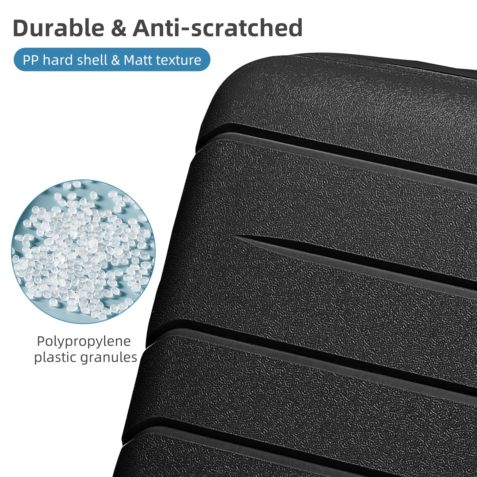 Lavender 3-Piece Hard Shell Carry On Luggage Set for Women - 20 Inch Airline Approved Spinner Suitcase with TSA Lock (22x14x9 Inches) - Perfect for Business Travel, Weekend Getaways & Airplane Cabins (Black, 20Inch/DB/TB)