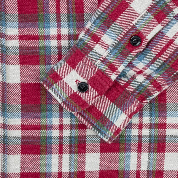 Iron Heart IHSH-371 Ultra Heavy Flannel Work Shirt - Red Crazy Check Plaid for Men | Durable Outdoor & Workshop Shirt for Cold Weather Workwear
