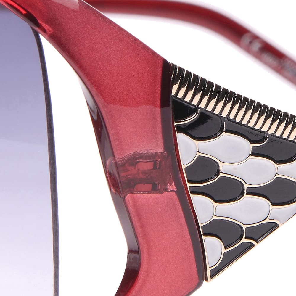 Dasein Oversized Sunglasses for Women - Fashionable Summer Sunglasses with UV Protection - Perfect for Beach, Driving, and Outdoor Activities (U027 Red)