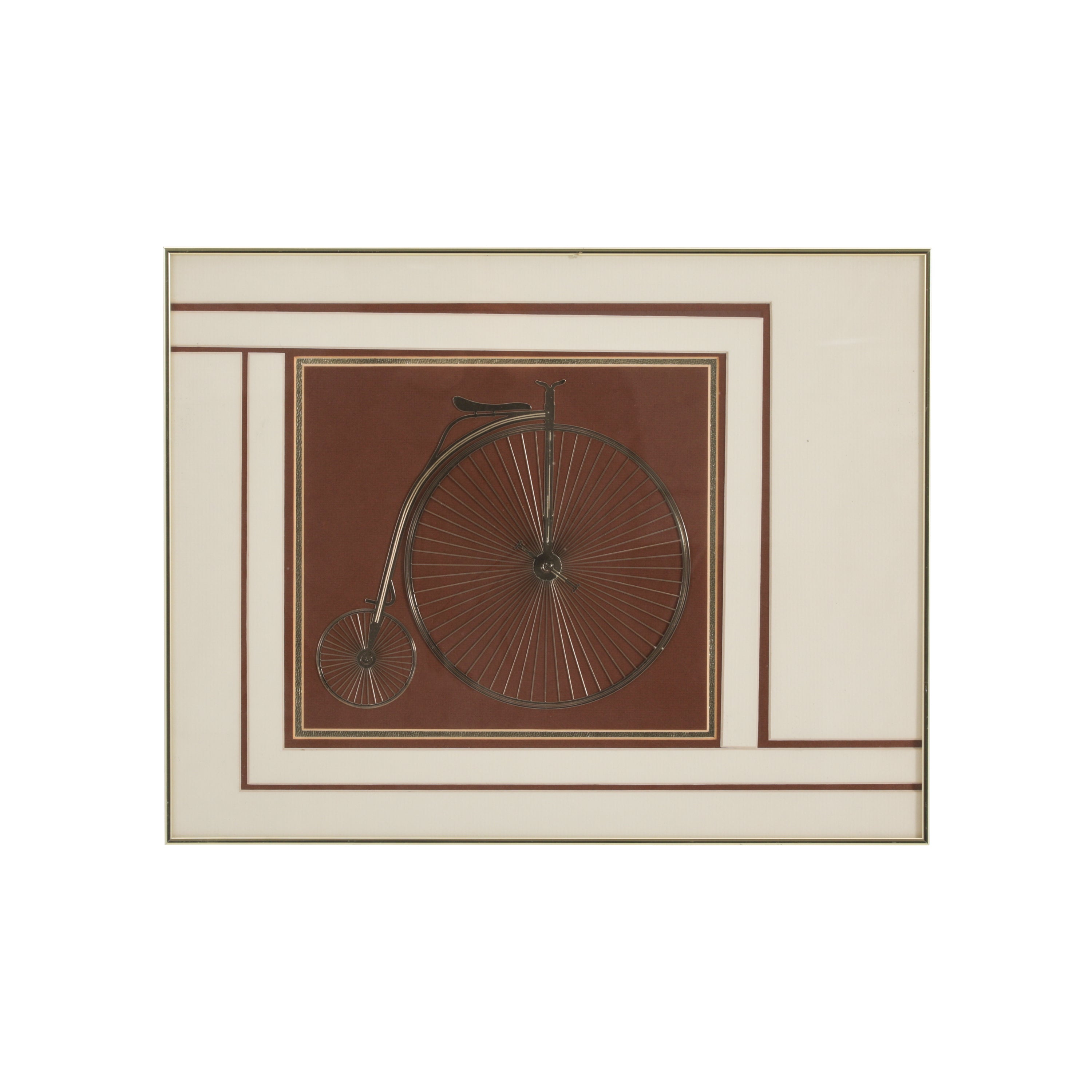 Vintage Gold Bicycle Wall Art - Handmade Metal Decor for Home, Office & Cafe - Perfect for Living Room, Bedroom & Outdoor Spaces