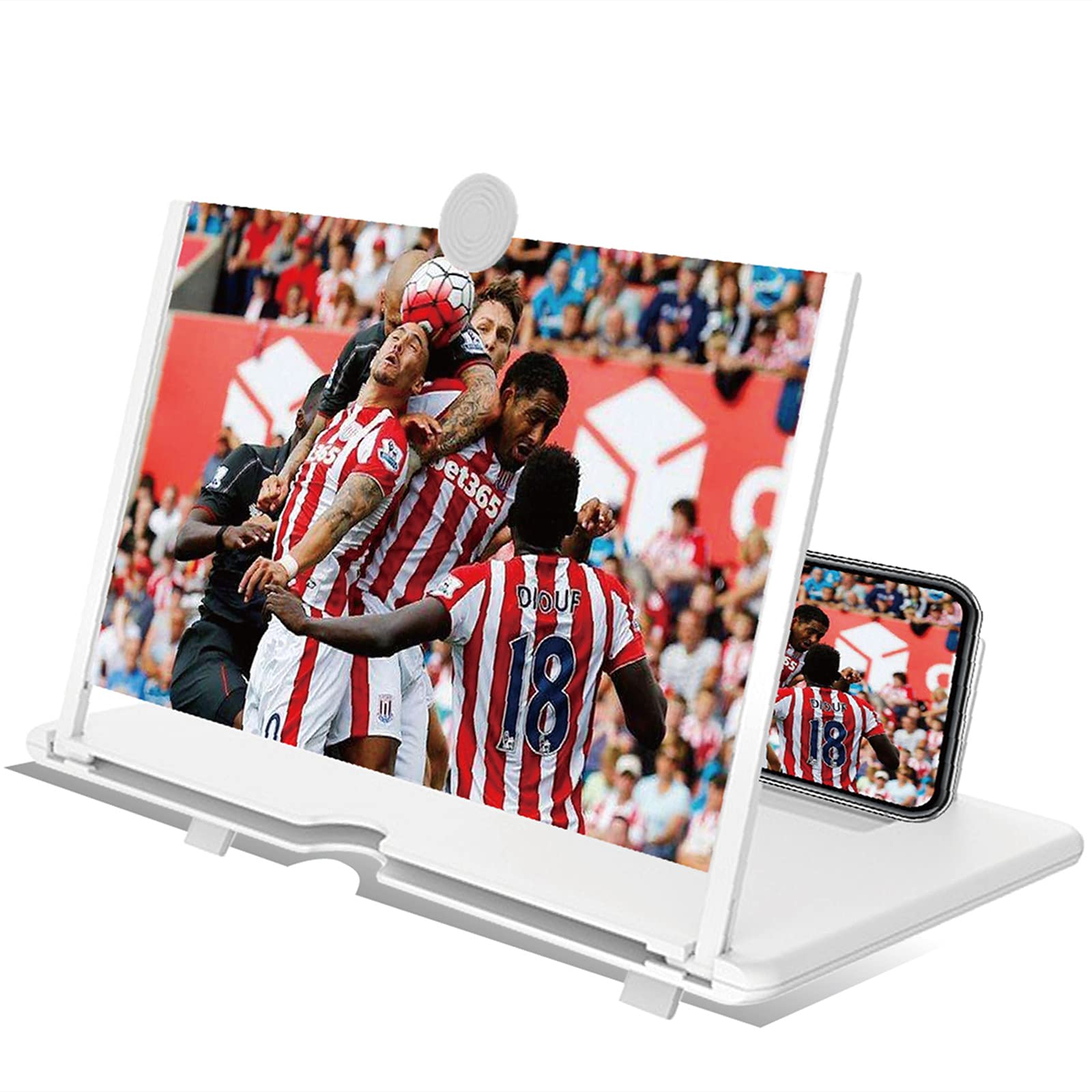 18 Inch 3D HD Screen Magnifier for Smartphones - Portable Phone Screen Amplifier for Movies, Videos & Gaming - Universal Fit for All Phones - Perfect for Home Entertainment & Travel Use