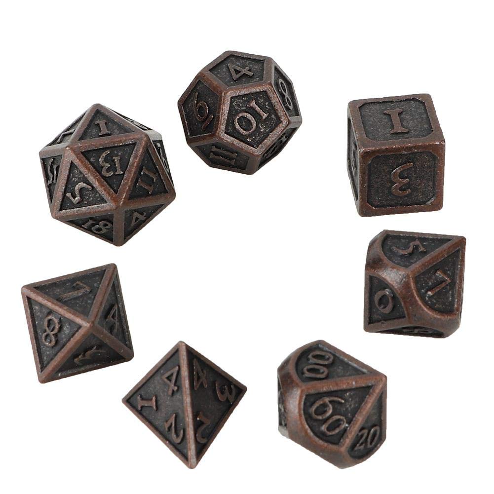 Premium Metal Dice Set for Tabletop RPG Games - Unique Irregular Shape Dice for D&D, Board Games & Office Fun - Perfect for Home, Parties & Game Nights