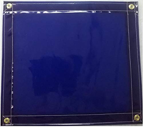A.B. Kelly Fire Retardant Welding Curtains - 25 ft Blue Safety Screen for Arc Welding & Metalworking - Perfect for Workshops, Garages & Industrial Sites