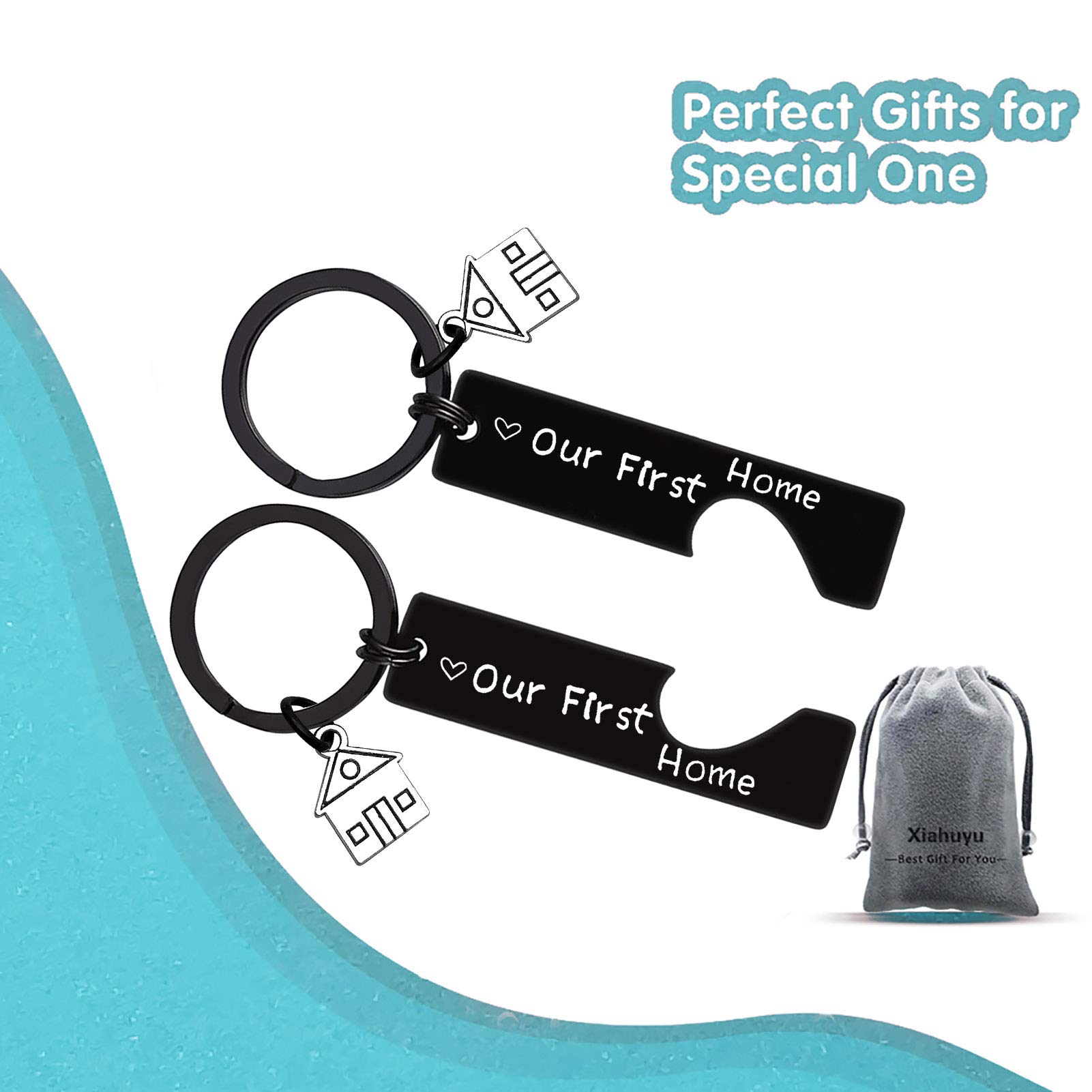 Xiahuyu New Home Keychain - Housewarming Gift for New Homeowners, First Home & Moving In Present - Perfect for House Keys, Welcome Gifts & New Home Decor