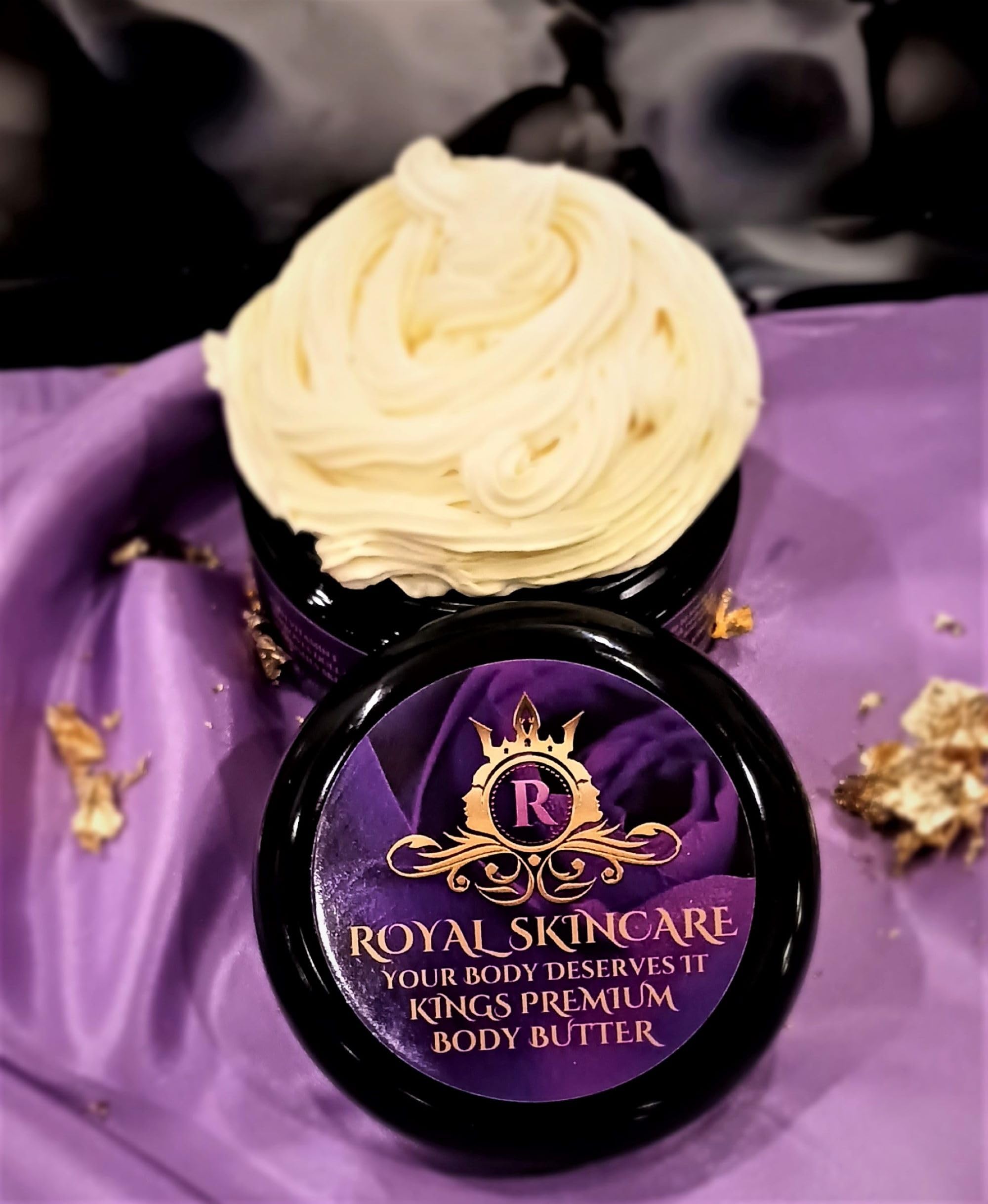 Royal Skincare Kings Premium Body Butter for Men - Hydrating Moisturizer for Dry Skin, Reduces Wrinkles & Evens Skin Tone, Restores Youthful Appearance (8 oz) - Perfect for Daily Skincare Routine & Post-Shave Hydration