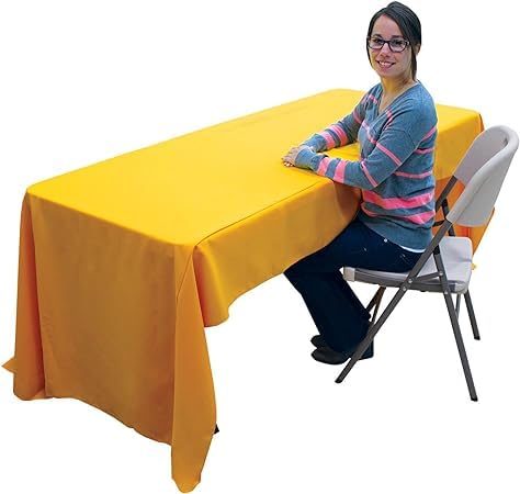 Custom Printed Tablecloth 6ft Red Table Cover with Logo - Personalized Table Throw for Weddings, Parties & Events