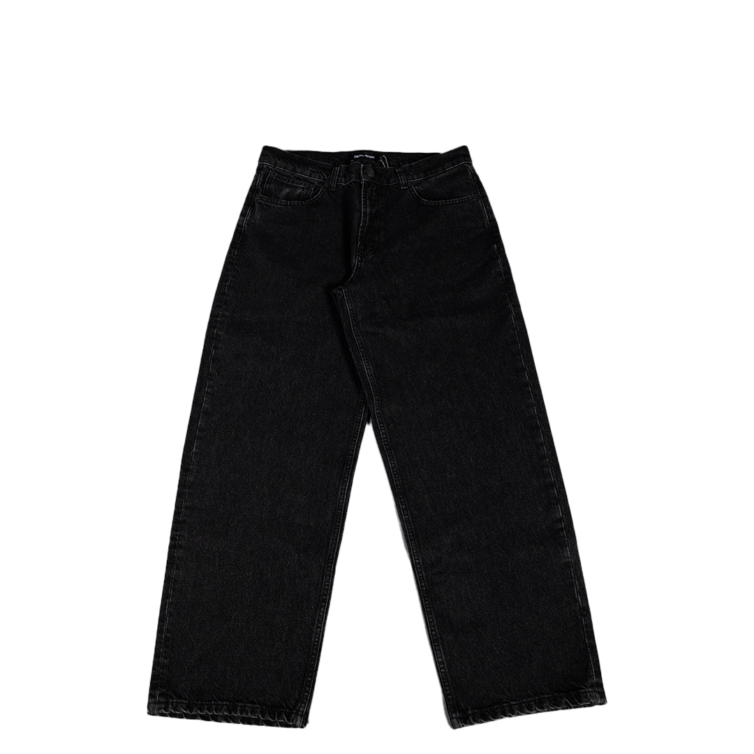 FECKE Black Washed Jeans for Men & Women - Comfortable Slim Fit Denim Pants for Casual Wear, Work & Everyday Outfits