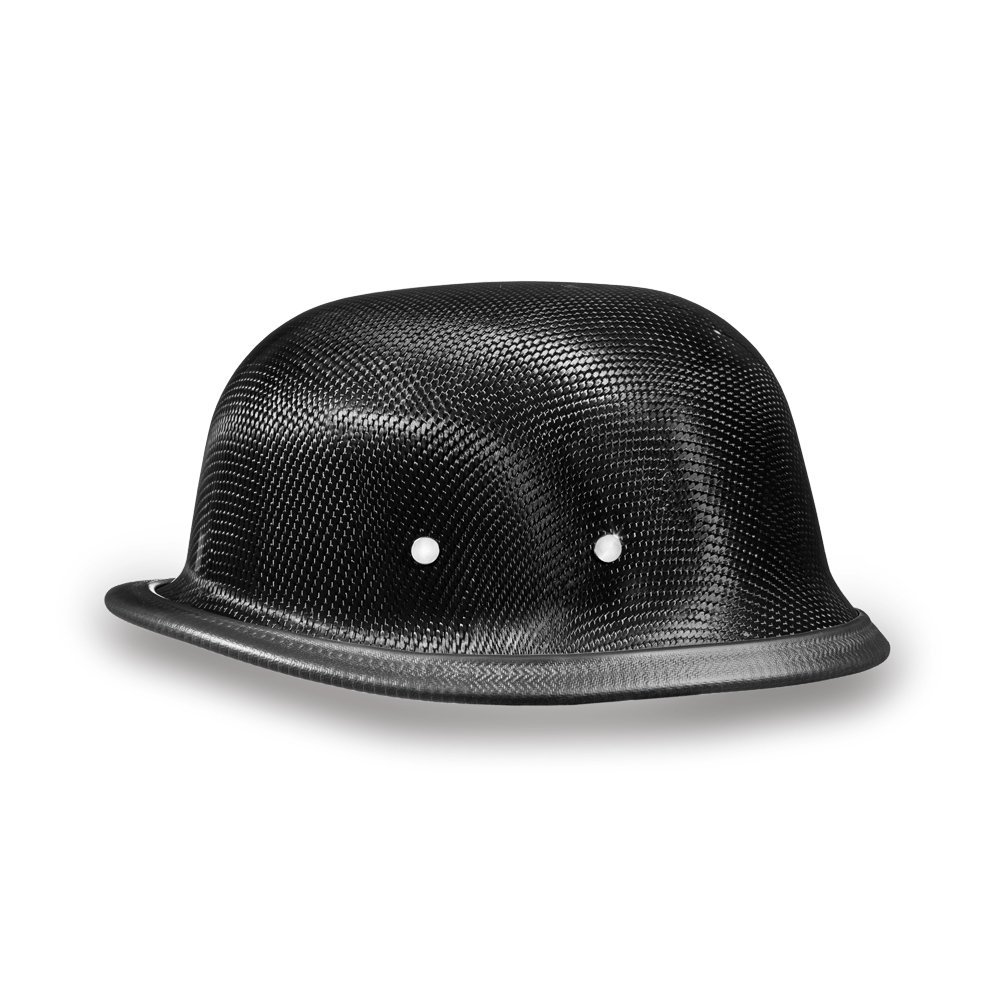 Daytona Carbon Fiber Motorcycle Half Helmet - Lightweight Retro Skull Cap with Breathable Liner & Head Wrap - Perfect for Cruiser, Chopper, and Vintage Bike Riders