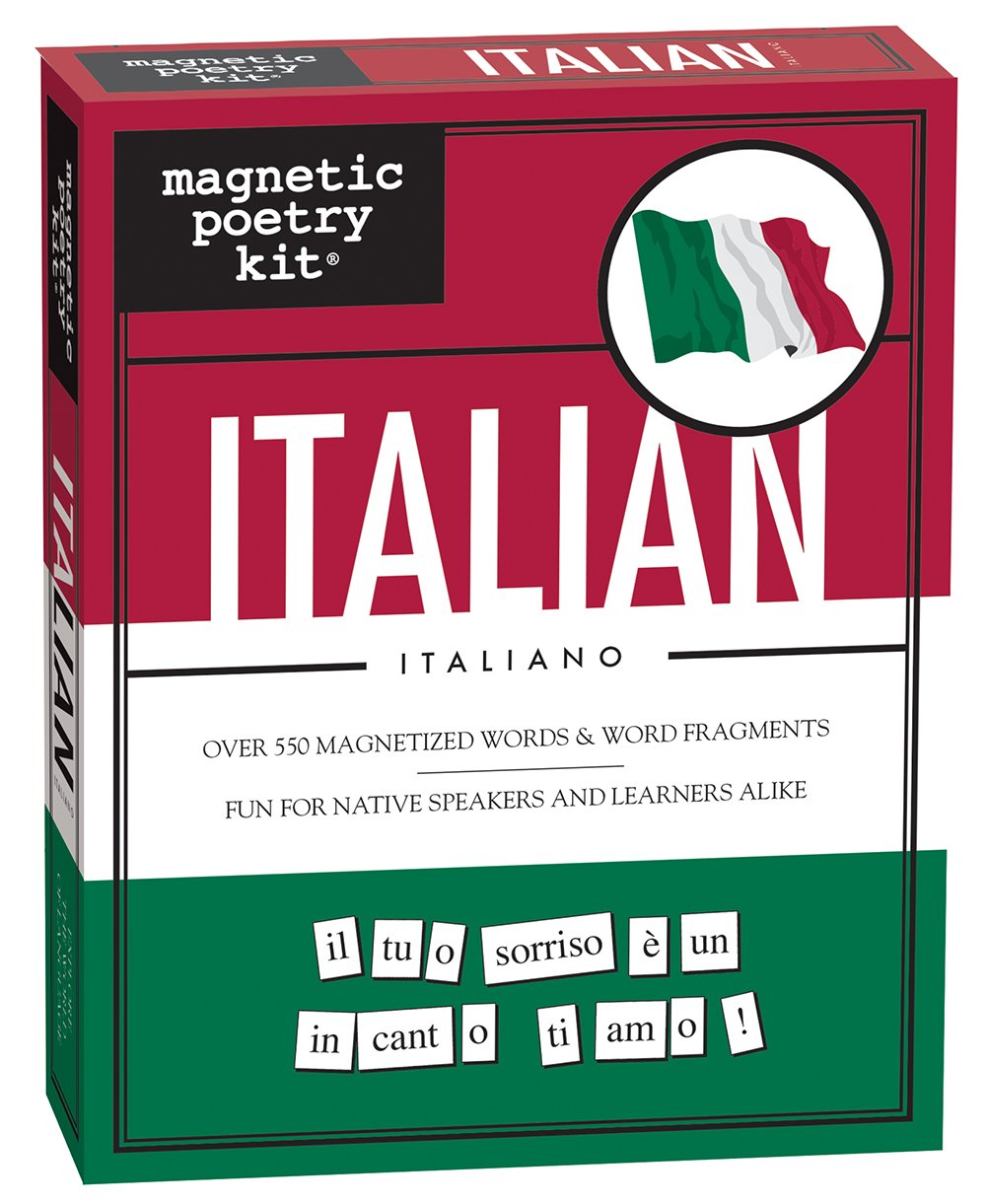 Italian Magnetic Poetry Kit - Refrigerator Word Magnets for Writing Poems & Letters - Made in USA - Perfect for Kitchen Decor, Creative Writing & Fun Family Activities