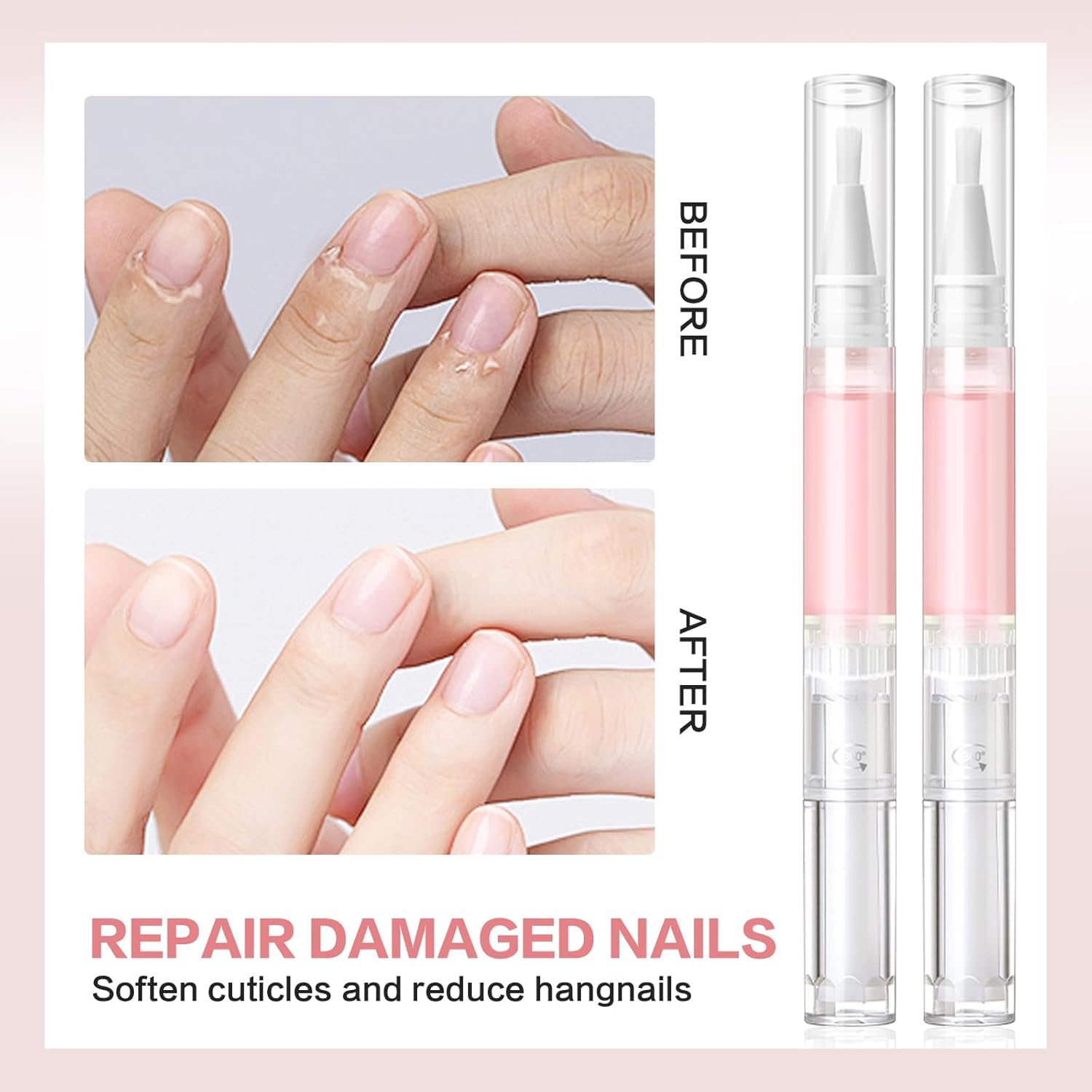 ZAUKY Nail Growth & Strengthening Oil - Cuticle Care Treatment for Healthy Nails | Moisturizing Nail Strengthener with Nourishing Pen | Perfect for Manicures, Dry Cuticles & Brittle Nails | Multicolor