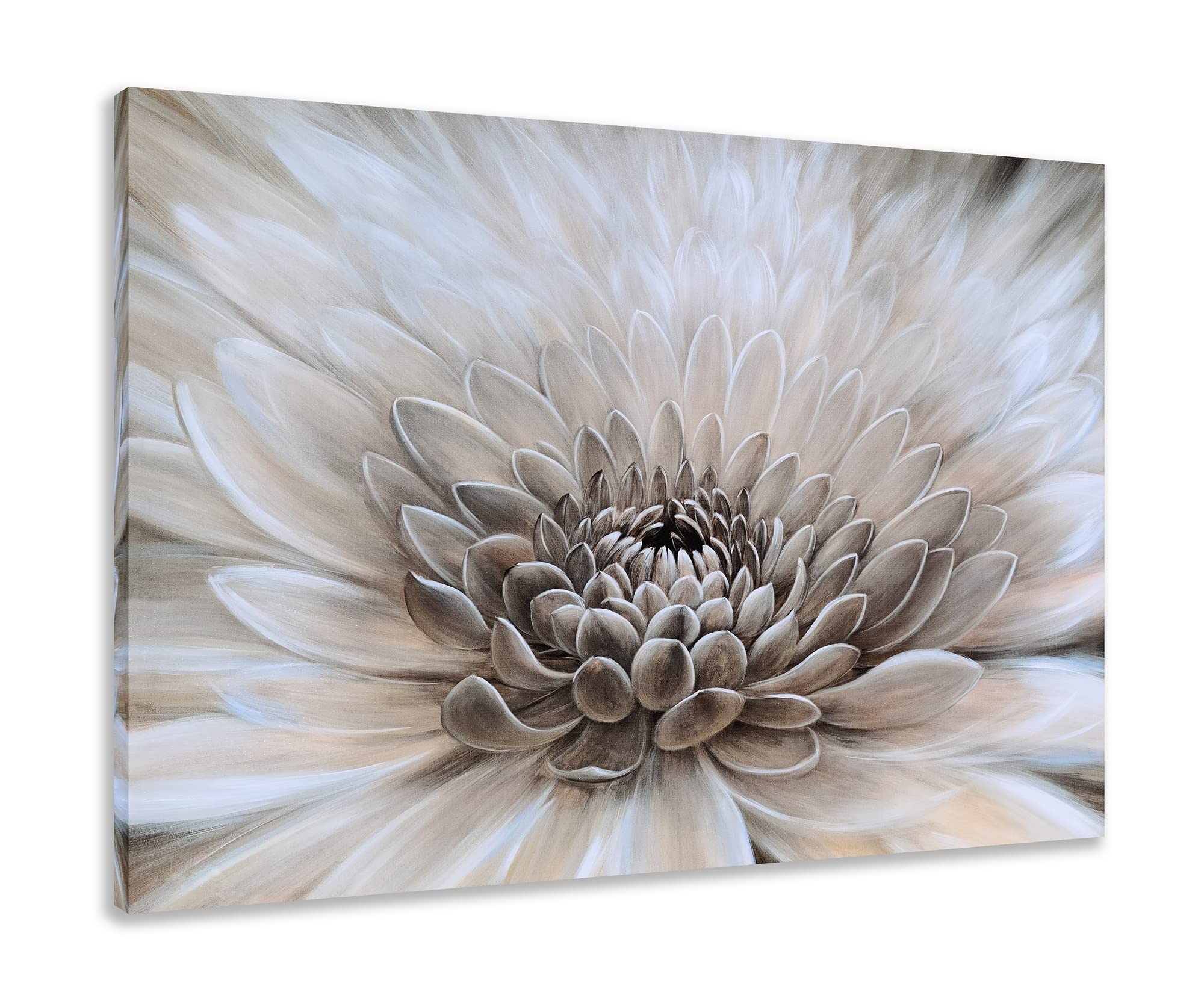SYGALLERIER Brown Canvas Wall Art - Textured Modern Flower Painting Gallery Wrap Contemporary Artwork for Living Room, Dining, Bathroom & Bedroom Decor | Perfect for Home, Office & Gift Giving