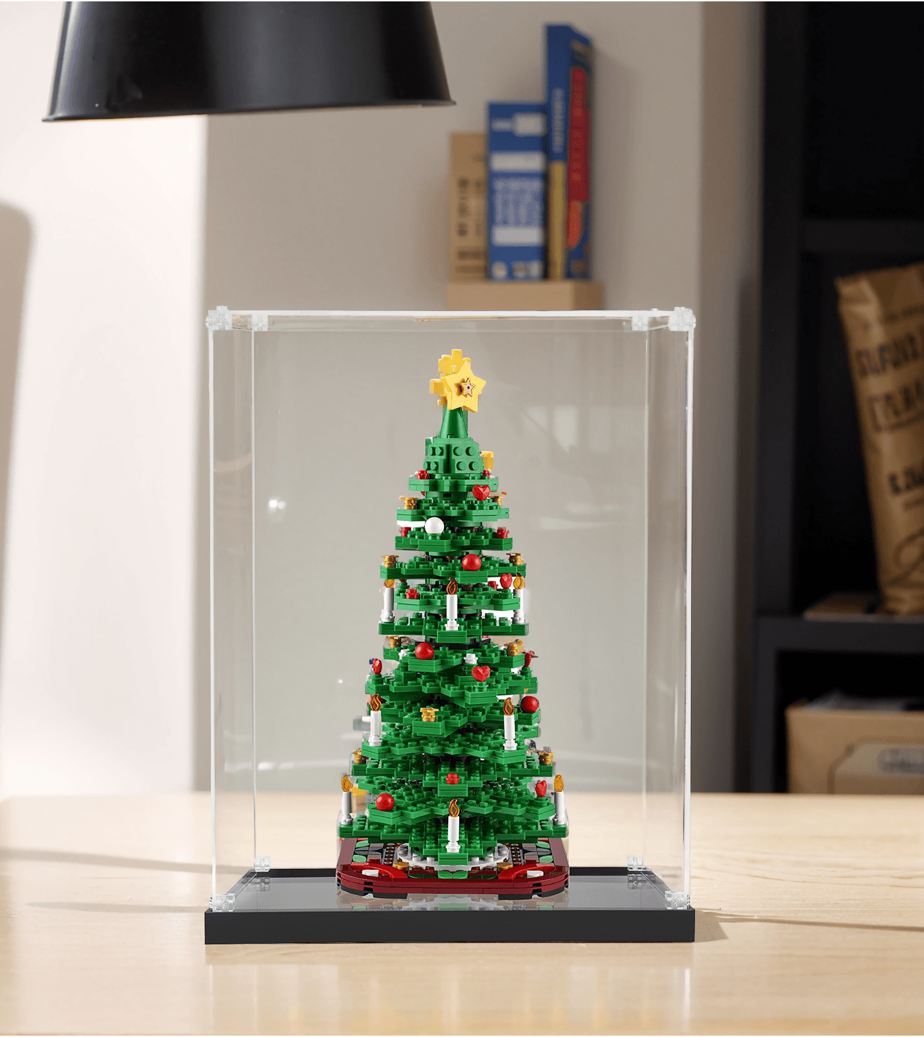 Lego Creator Christmas Tree 40573 Display Case - Clear Protective Cover for Holiday Decor & Collectible Preservation