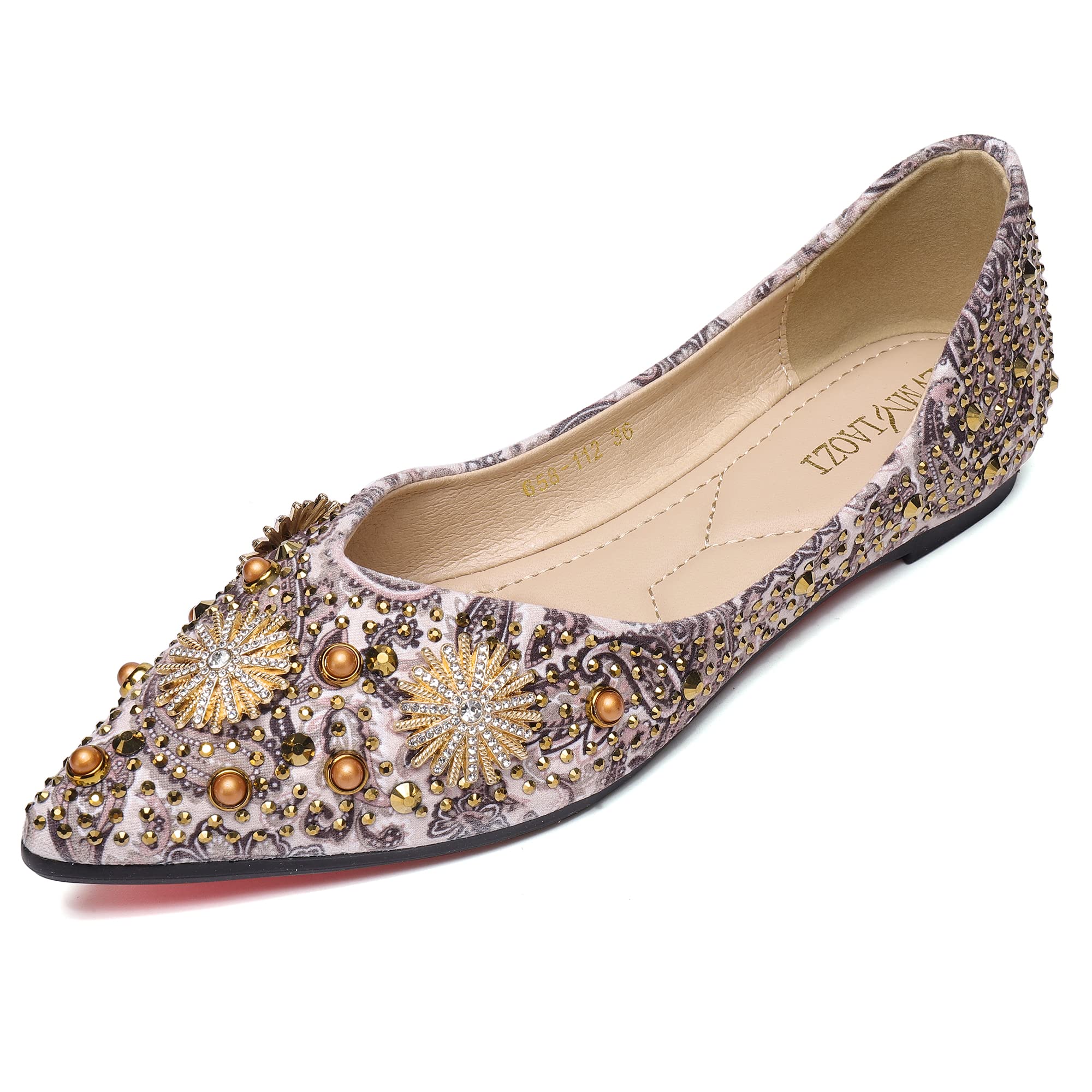 Elegant Women's Pointed Toe Flat Shoes - Comfortable Dressy Slip-On for Wedding, Work & Casual Wear | Perfect for Office, Party & Special Occasions