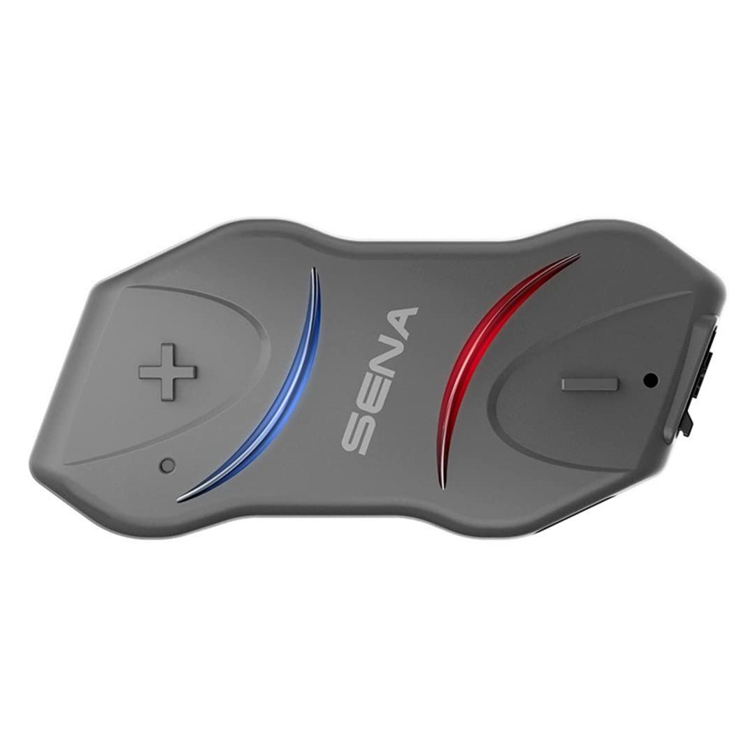 Sena SMH10R Low Profile Motorcycle Bluetooth Headset & Intercom System - Dual Pack (SMH10RD-01) - Black, Medium Size - Perfect for Group Rides & Hands-Free Communication