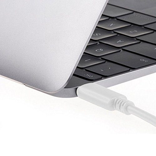 SANOKY USB 3.1 Type C to Type C OTG Cable - Fast Charging & Data Sync for MacBook 12, Samsung Galaxy, iPad Pro - 3.3ft/1m Nylon Braided White Cable for Travel, Office & Home Use