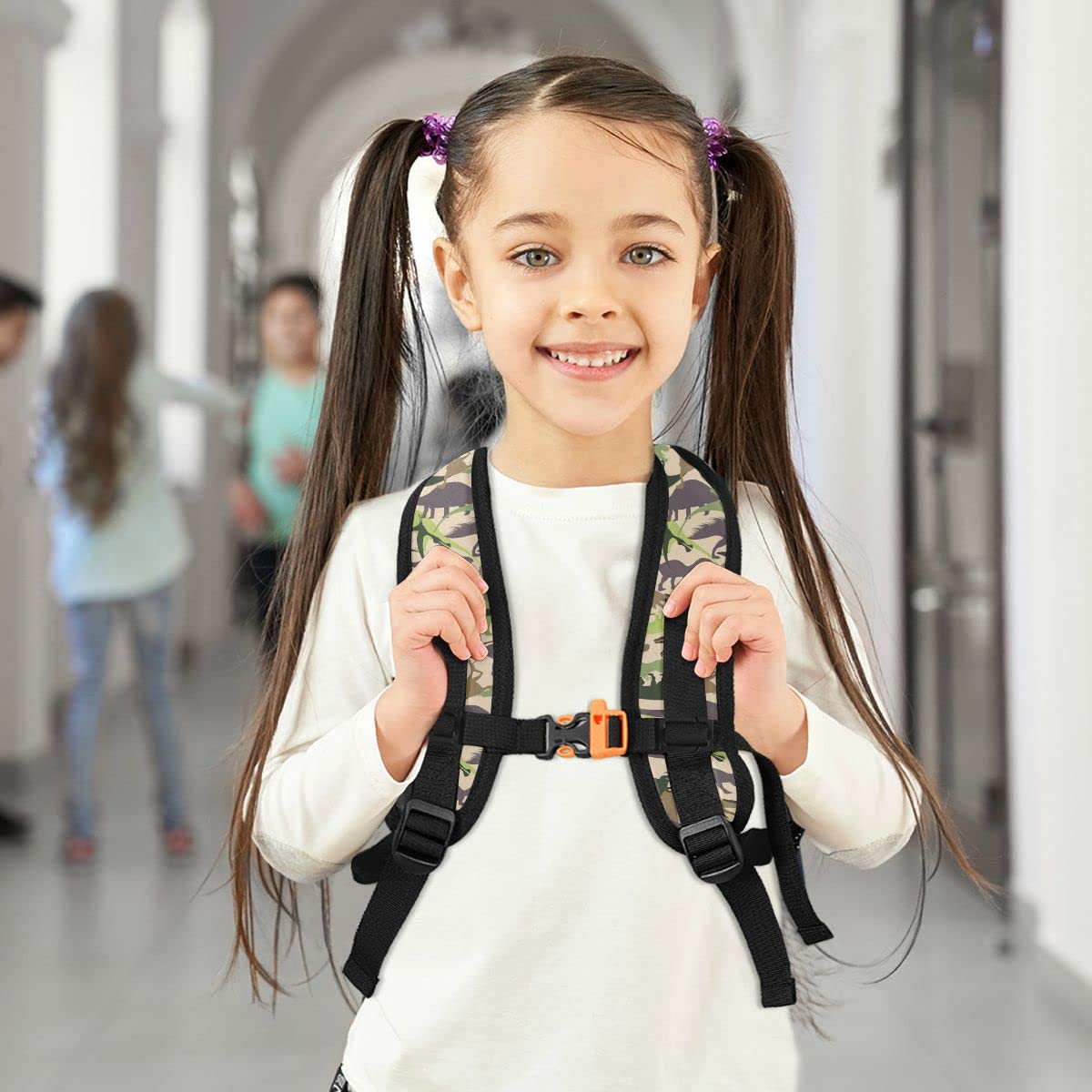 Custom Personalized Preschool Backpack with Adjustable Chest Strap - Dinosaur Camouflage Print Daycare Bag for Toddlers | Perfect for Nursery, Daycare & Travel Diaper Bag