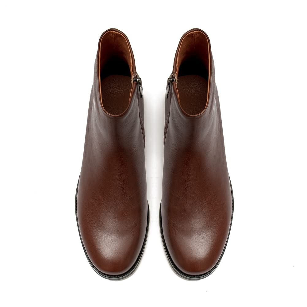 Stylish Women's Minimalist Leather Ankle Boots - Comfortable & Versatile for Work, Casual Outfits & Fall Fashion