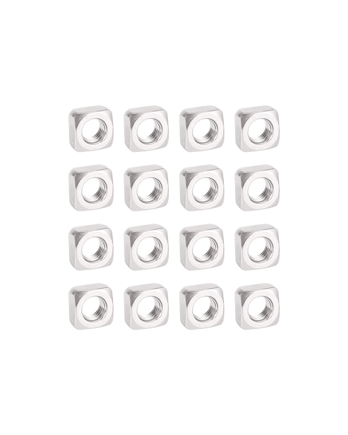 **M5 Square Nuts - 304 Stainless Steel Square Nuts for Home Repairs & Engineering Projects - Durable Fasteners (Pack of 50) - Perfect for Furniture Assembly, Machinery, and DIY Fixes**