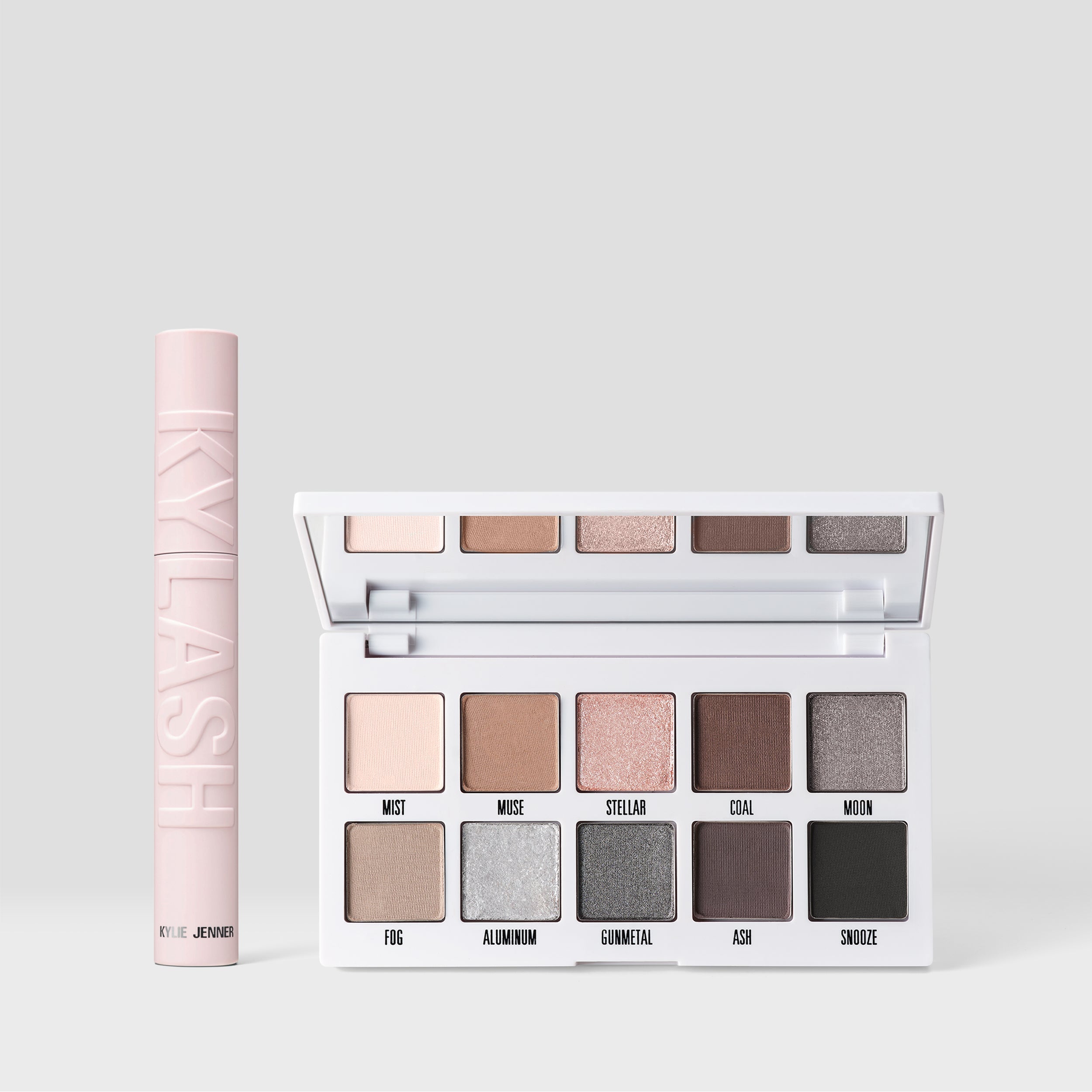 Kylash Volumizing Mascara & Smokey Eyeshadow Palette Set - Dramatic Lashes & Sultry Eye Makeup for Night Out or Special Occasions