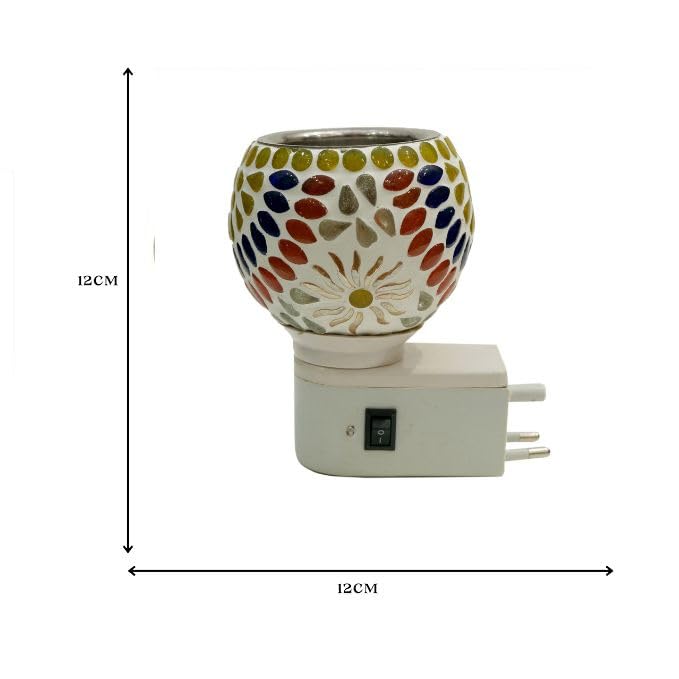 Premium Ceramic Aroma Diffuser & Night Light - Essential Oil Burner with On/Off Switch for Home Fragrance, Yoga, Meditation and Relaxation Spaces