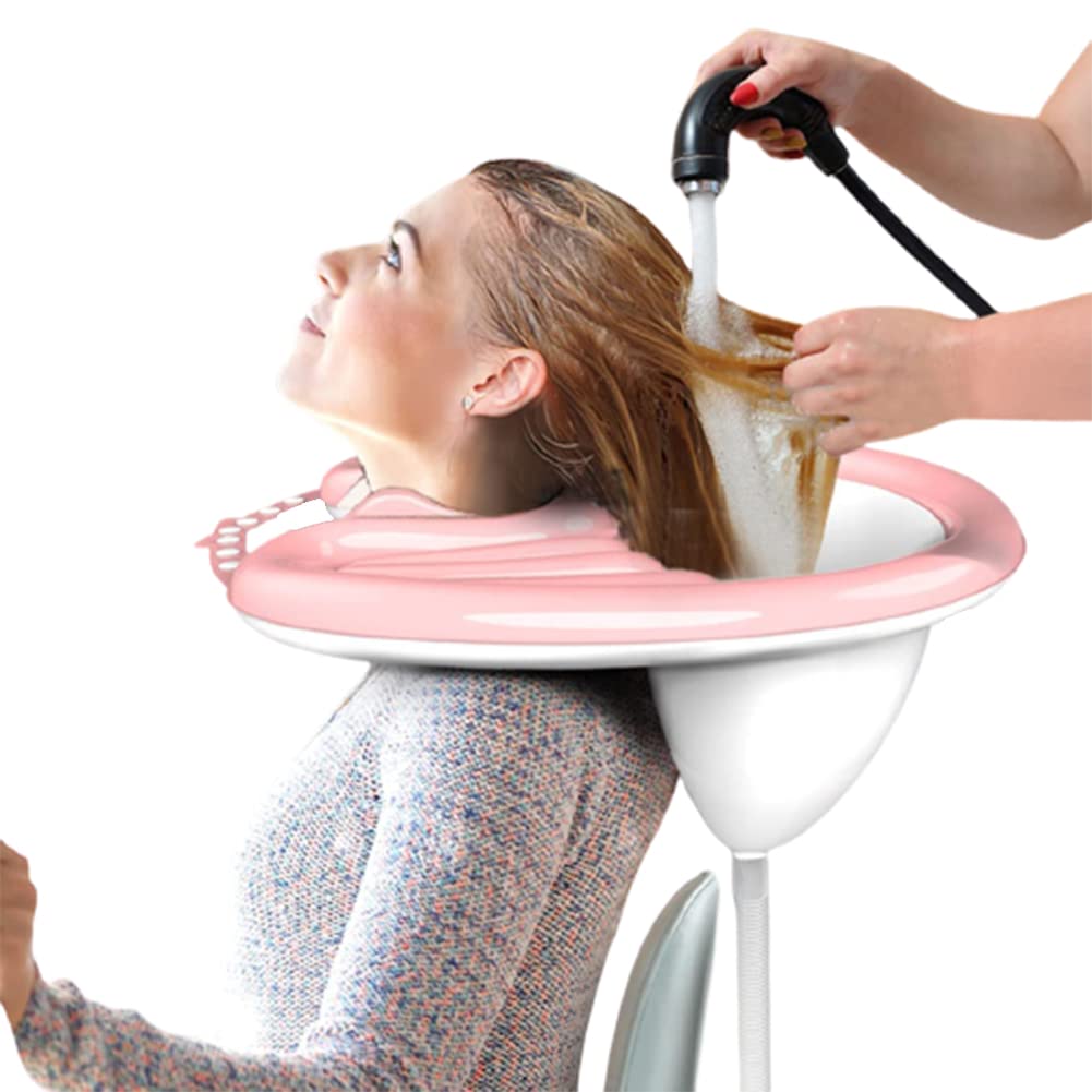 Portable Inflatable Shampoo Bowl - Lightweight Hair Washing Basin for Elderly, Disabled & Bedridden Patients - Adjustable Bedside Shampoo Tray for Home Care, Hospitals & Nursing Homes - Ideal for Pregnancy, Injury Recovery & Mobility Challenges