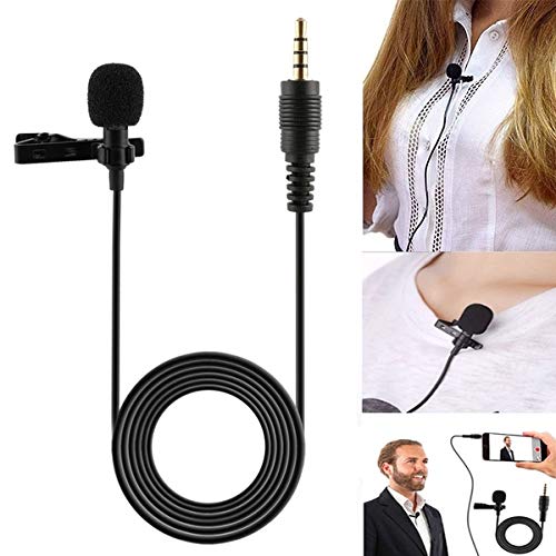 Clip On Mini Lapel Lavalier Microphone for iPhone & Computer - Perfect for Podcasting, Video Recording, Interviews, and Online Meetings