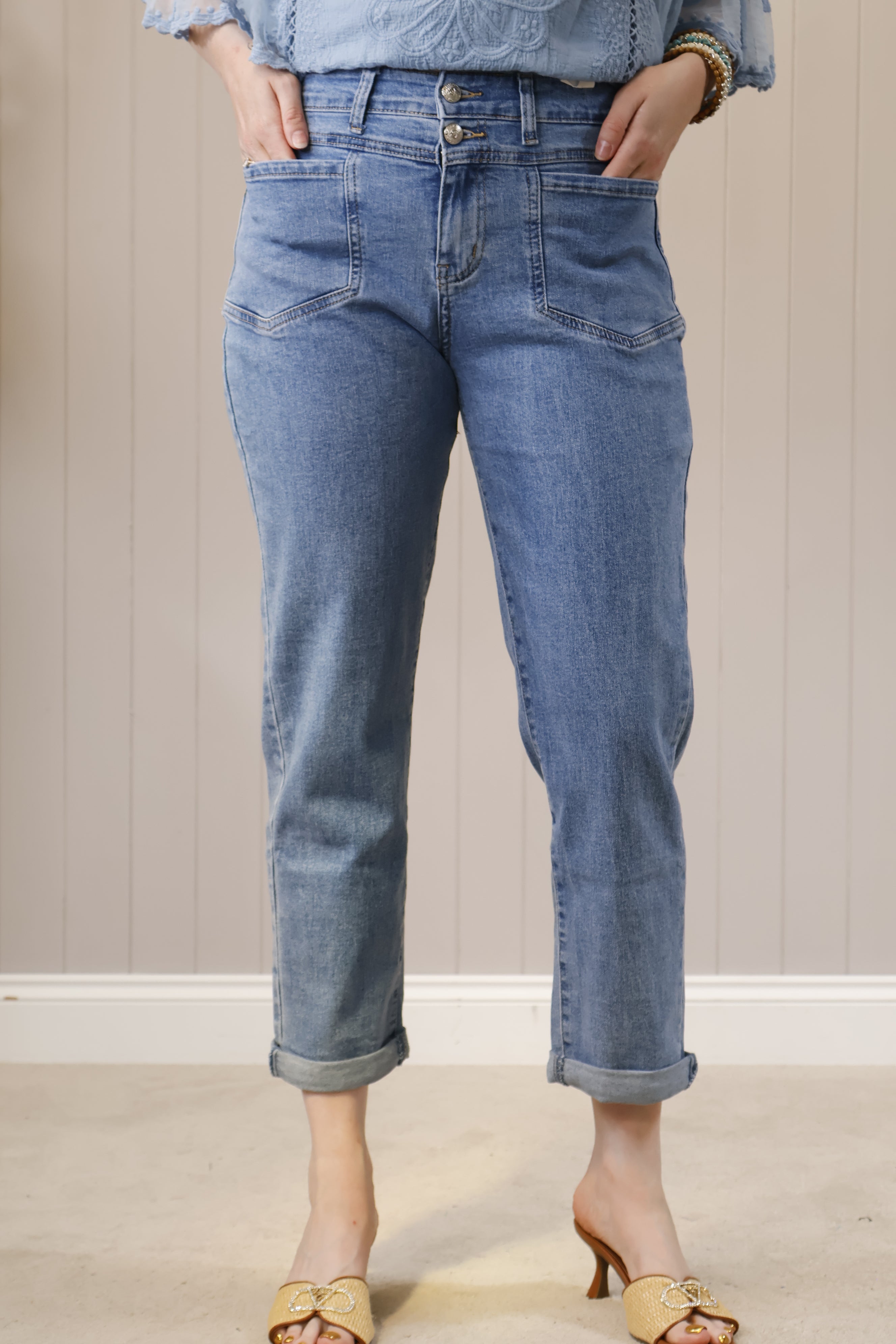 Brodie High Waisted Jeans for Women - Stretchy Denim Pants with Comfortable Fit - Perfect for Casual Outfits, Work & Everyday Wear