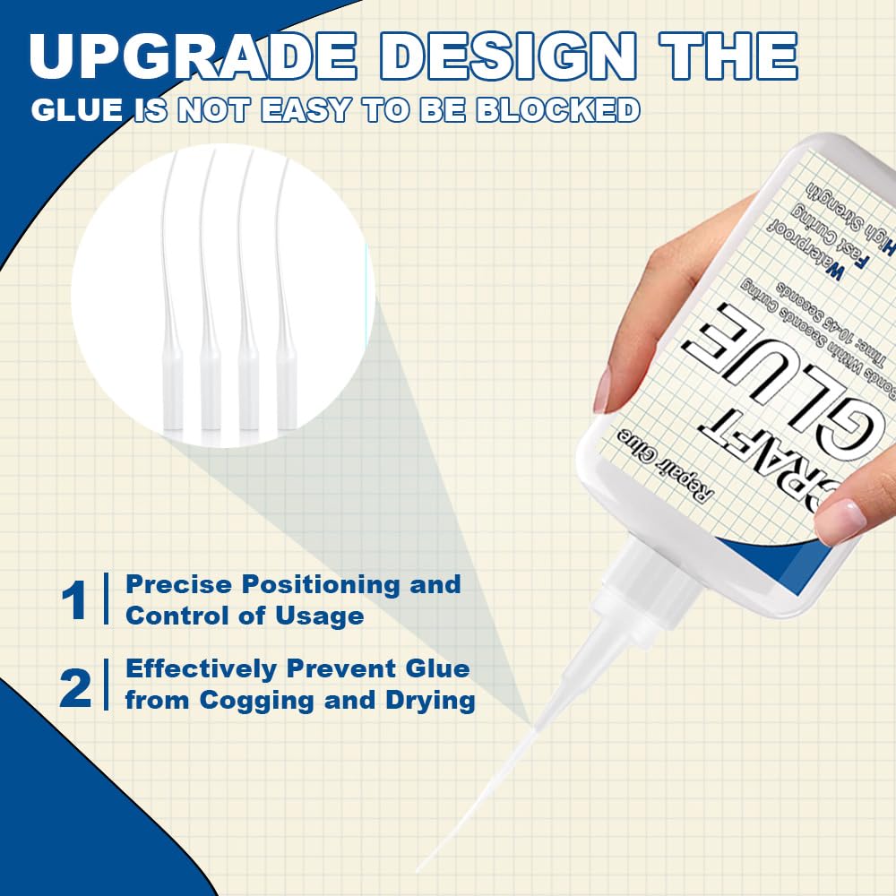 30g Waterproof High Temperature Resistant Craft Glue - Super Quick Clear Adhesive for Paper Crafting, Scrapbooking, Card Making, DIY Projects, Jewelry Repair & Home Decor