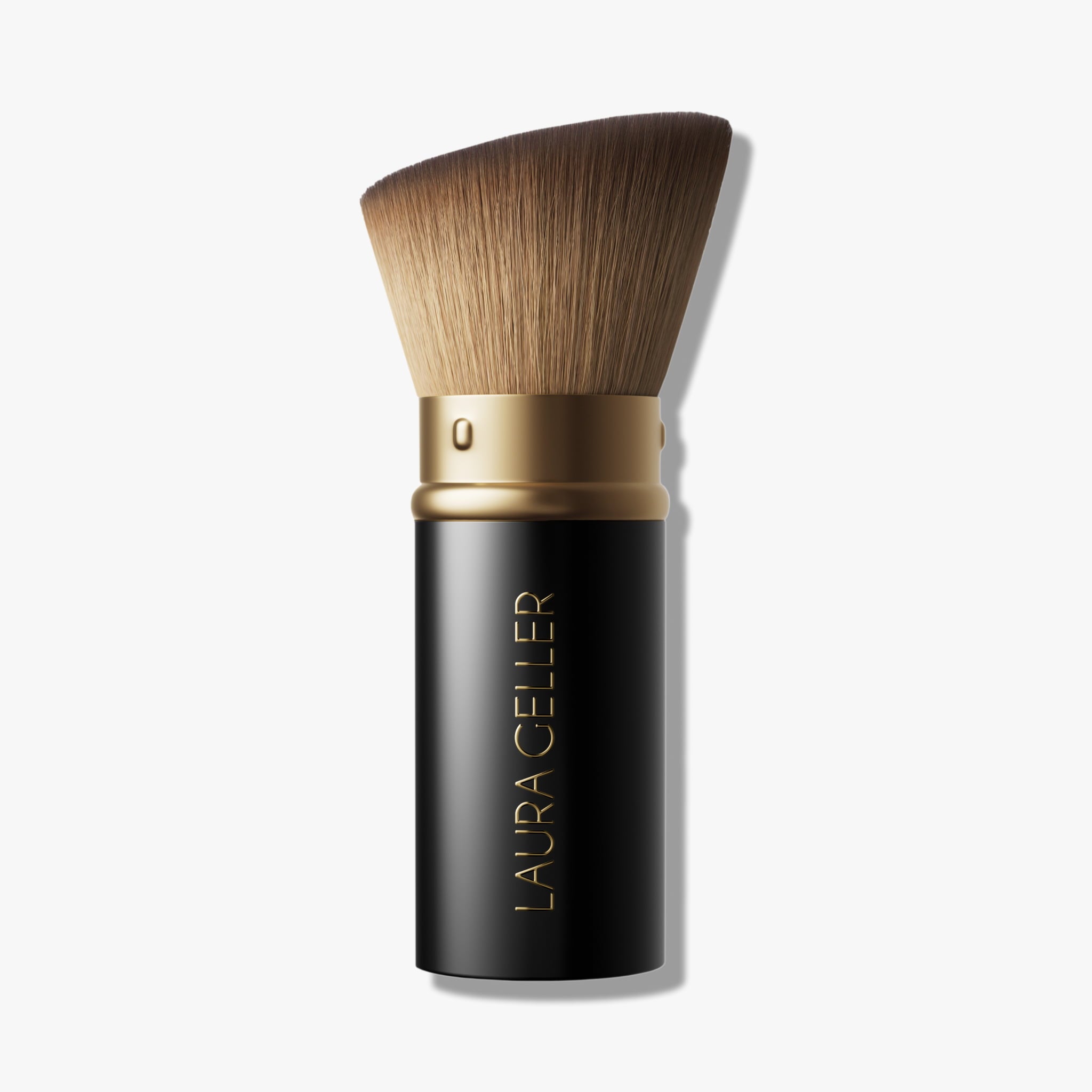 Retractable Angled Kabuki Brush - Professional Makeup Brush for Foundation, Contouring & Blending | Perfect for Travel & On-the-Go Touch Ups