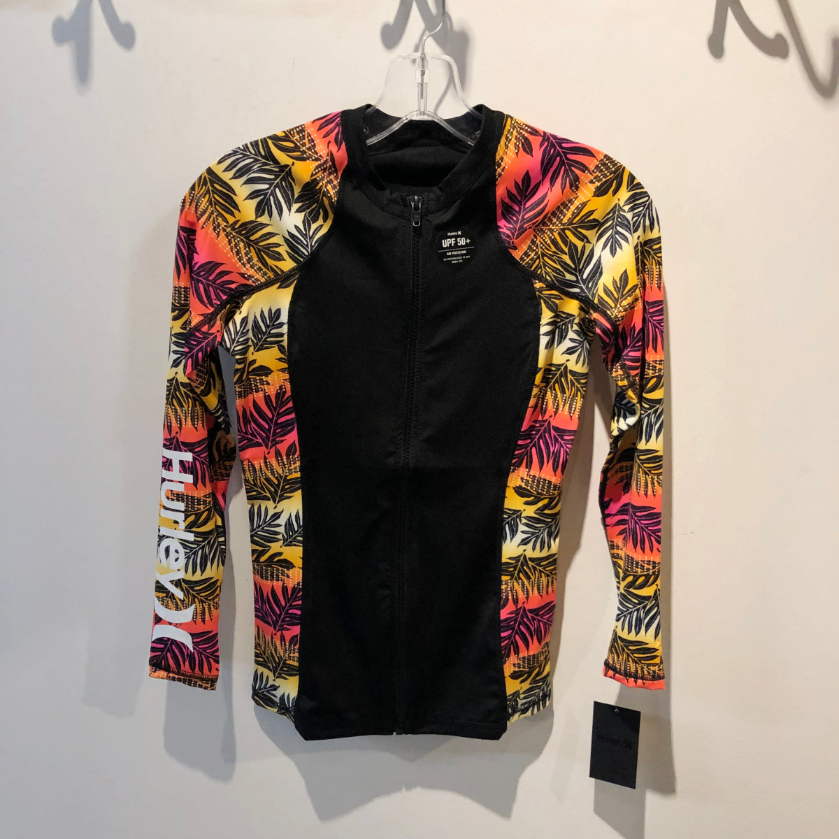 Hurley Sig Zane Rash Moorea FZ Long Sleeve Shirt - Hyper Pink | Surfing, Beachwear & Casual Street Style