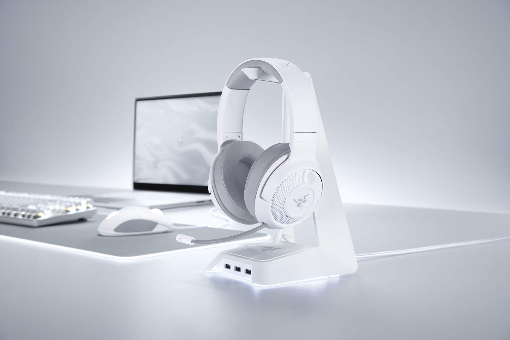 Razer Kraken X Ultralight Gaming Headset with 7.1 Surround Sound, Lightweight Frame, Bendable Microphone - for PC, PS4, PS5, Nintendo Switch, Xbox - Perfect for Competitive Gaming & Streaming (Mercury White)