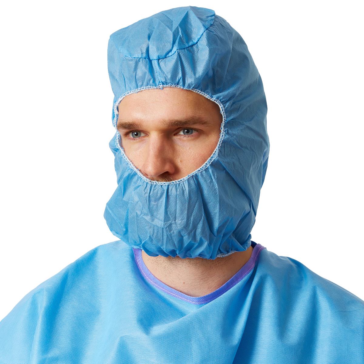 Medline Disposable Head and Beard Covers - 50 Pack | Surgical, Food Service & Healthcare PPE | Hair Protection for Restaurants, Hospitals & Cleanrooms