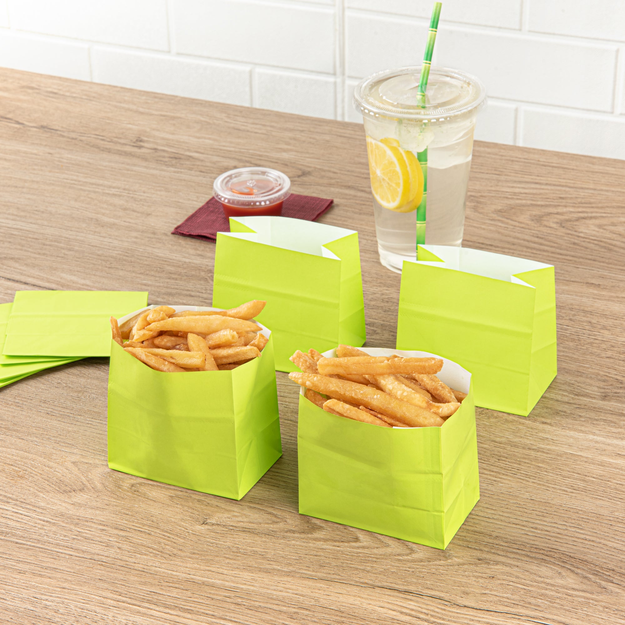 Eco-Friendly Small Snack Bags - 100 Count Biodegradable Paper Bags 3.75