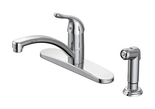 Chrome Kitchen Faucet with Side Sprayer for Modern Homes
