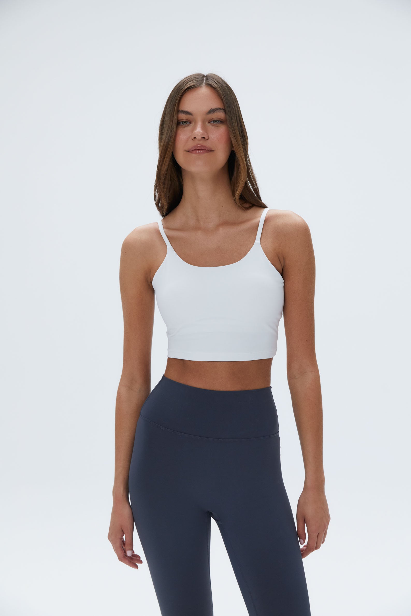 Ultimate Tank Bra for Women - Comfortable White Sports Bra for Yoga, Running & Gym Workouts